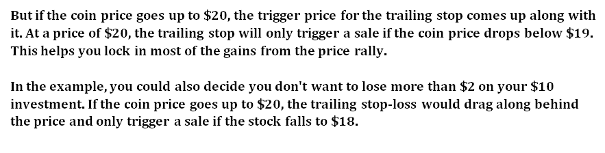 how Trailing stop loss work