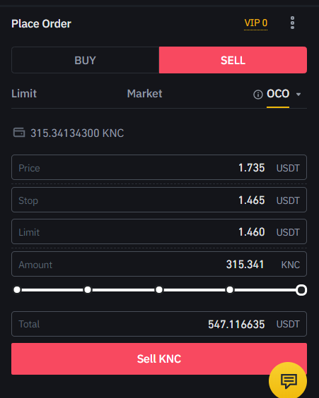 binance oco buy order