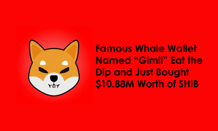 Famous Whale Wallet Named “Gimli” Eat the Dip and Just Bought $10.88M Worth of SHIB