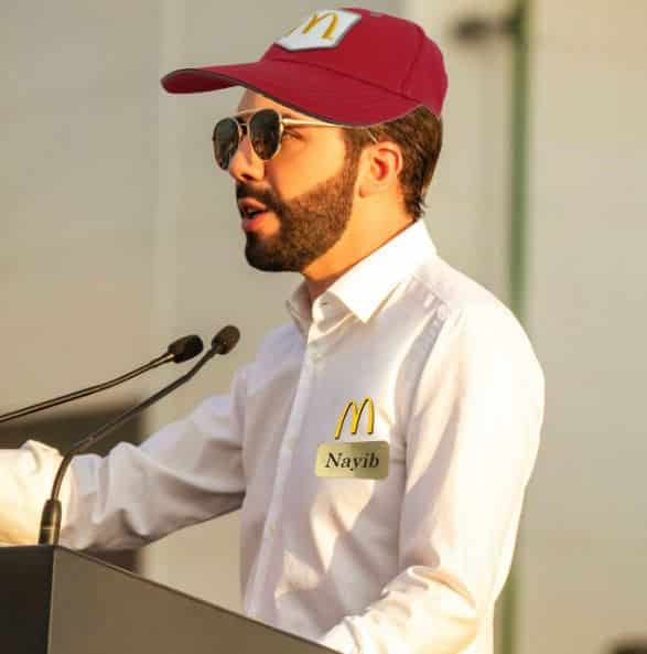 As Bitcoin Sinks El Salvador President Nayib Buleke Comes Up In McDonald Outfit