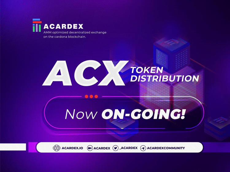 Cardano – Acardex Begins ACX Token Distribution to Seed Sale Participants