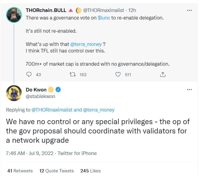 do kwon replying to thorchain bull