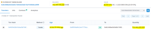 Зарождающийся кит потратил 2.93 миллиона долларов на покупку SHIB