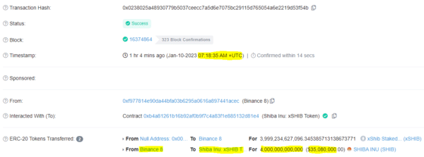 4 Trillion SHIB Transferred to ShibaSwap