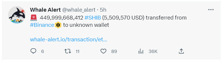 Binance Shib Движение 3