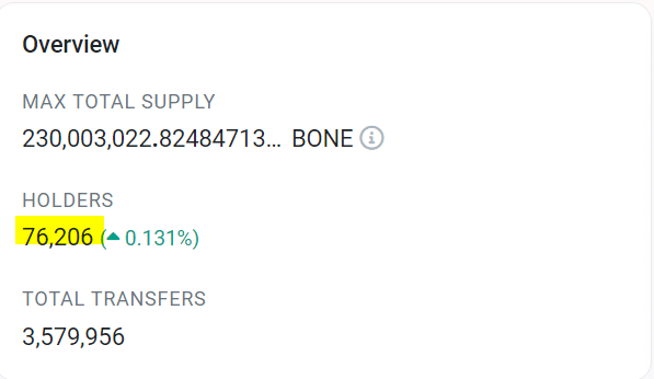 ผู้ถือครอง BONE ขึ้นสู่ระดับสูงสุดใหม่