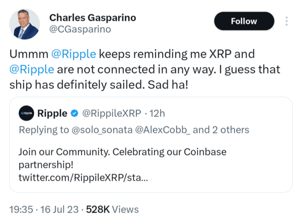 Fox Business Gasparino Quotes Scam Promoting XRP