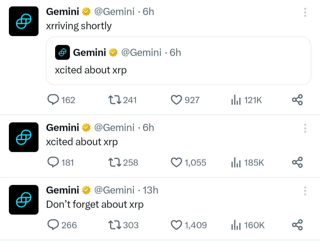 Социальная кампания Gemini XRP