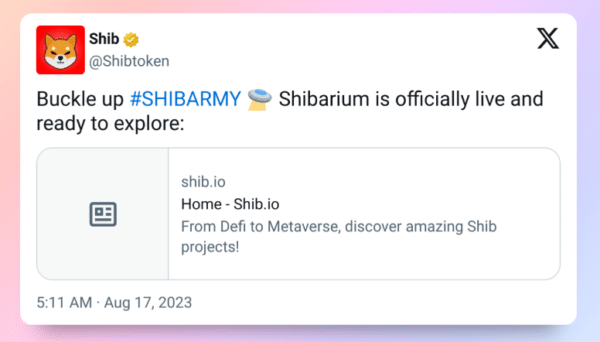 Shiba Inu Shibarium launching