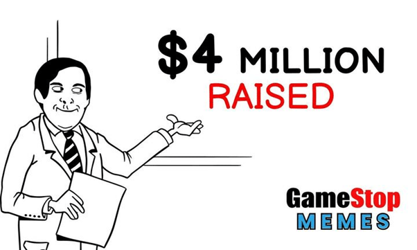 GAMESTOP 4 MILLION RAISED