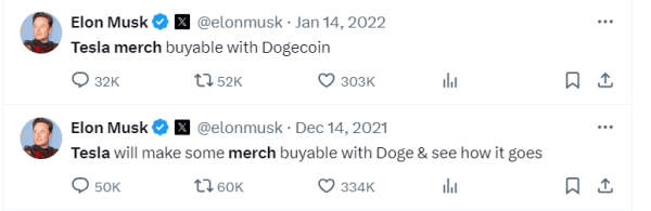 Elon Musk Dogecoin Payment annocements