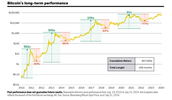 BlackRock on Bitcoin Historical Perfomance