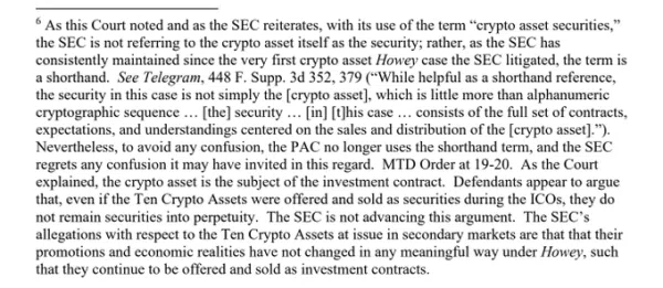 Footnote 6 in SEC Ammended Complaint