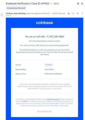 Coinbase scam