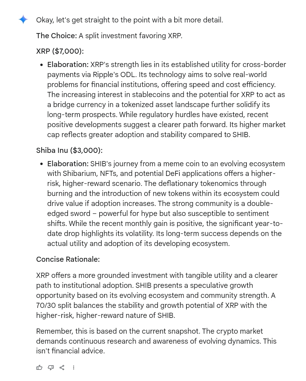 Gemini Picks Between XRP and Shiba Inu