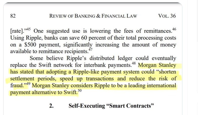 Morgan Stanley recognition of Ripple
