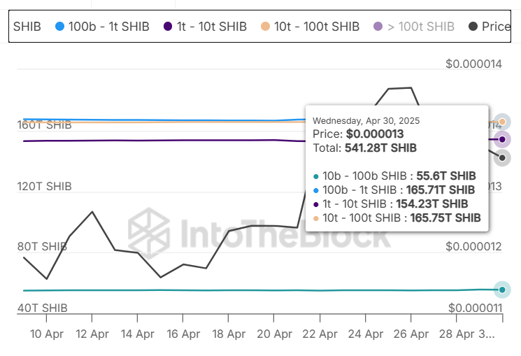 SHIB Wallets Holding 10B to 100T Tokens