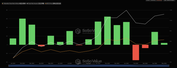 Bitcoin ETFs Monthly Netflow