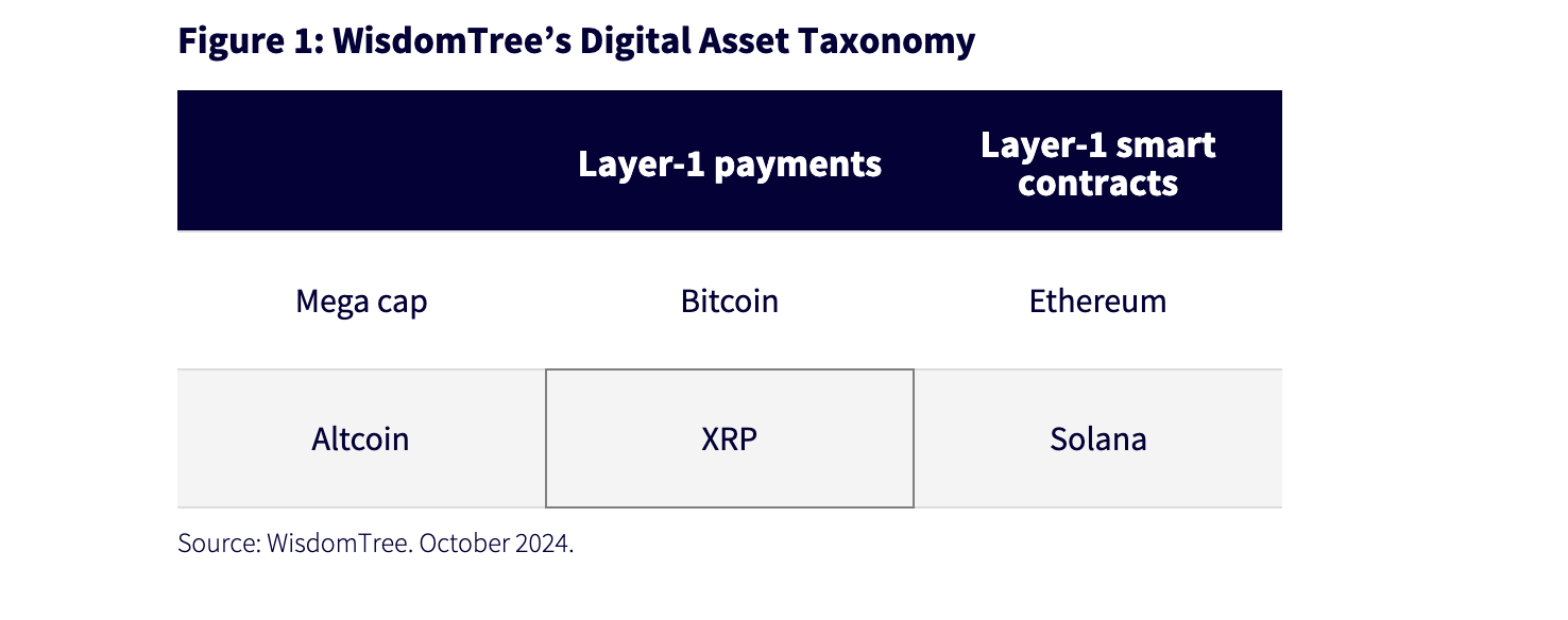 WisdomTree names XRP a Bitcoin investment alternative 