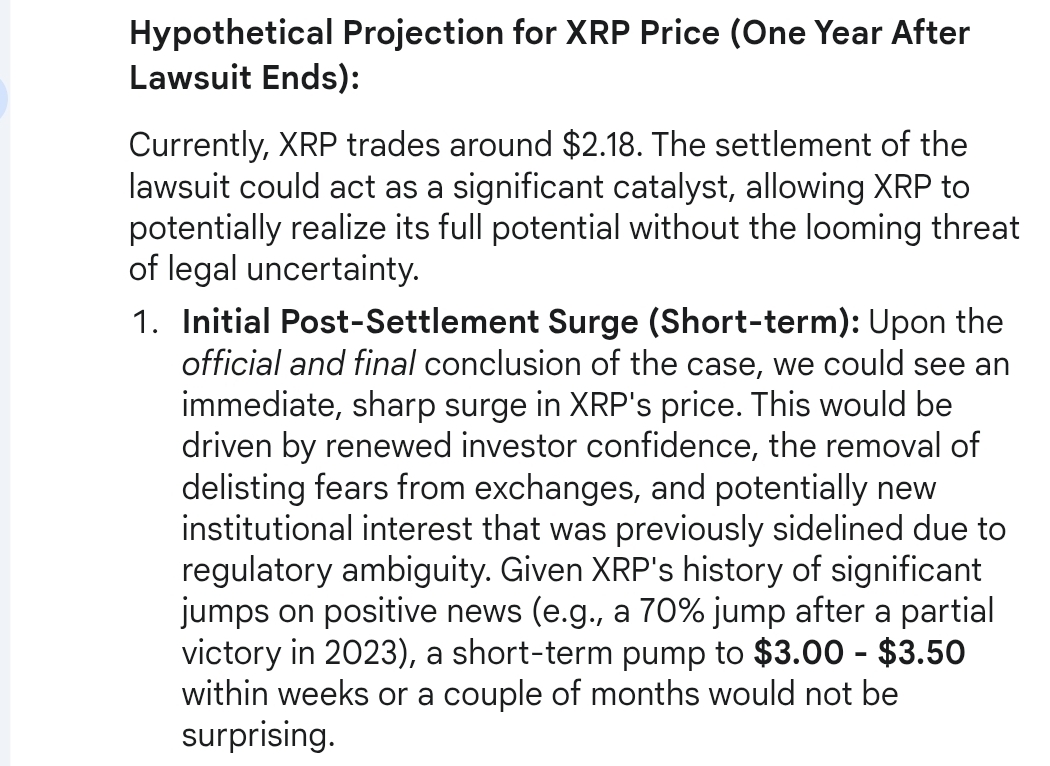 Possible XRP Immediate Price Reaction Google Gemini