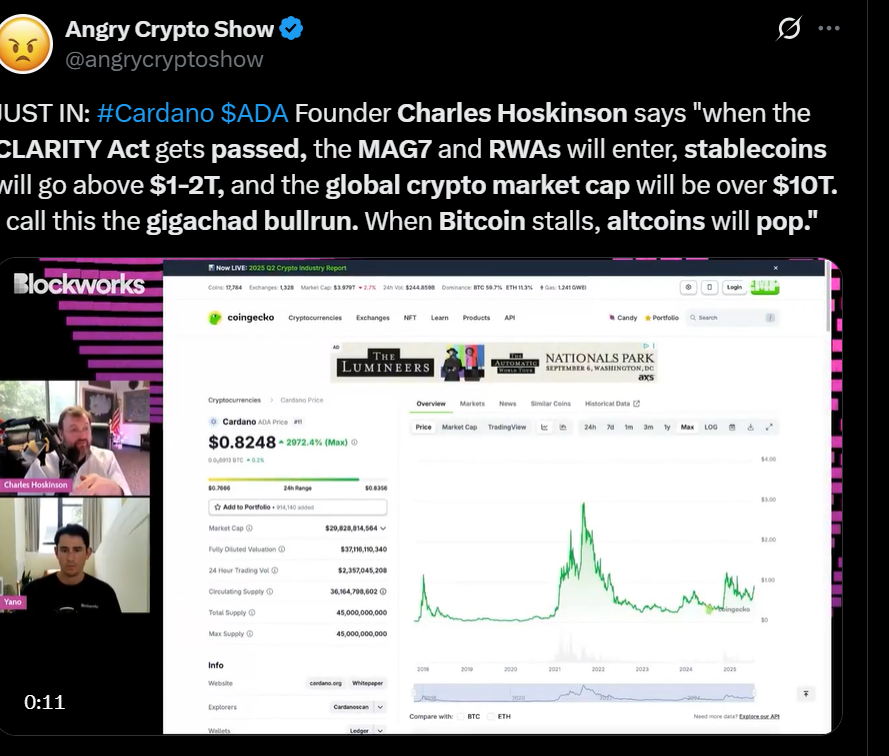 Cardano cofounder predicts stablecoin surge