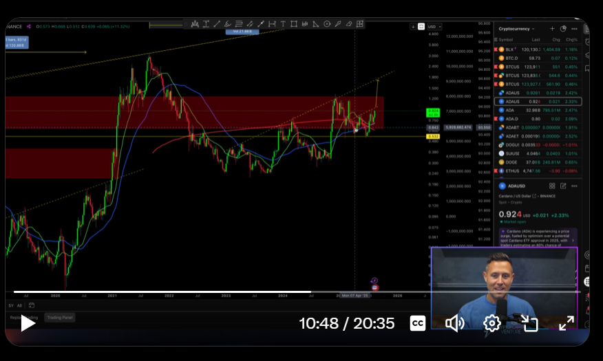 Cardanos price action
