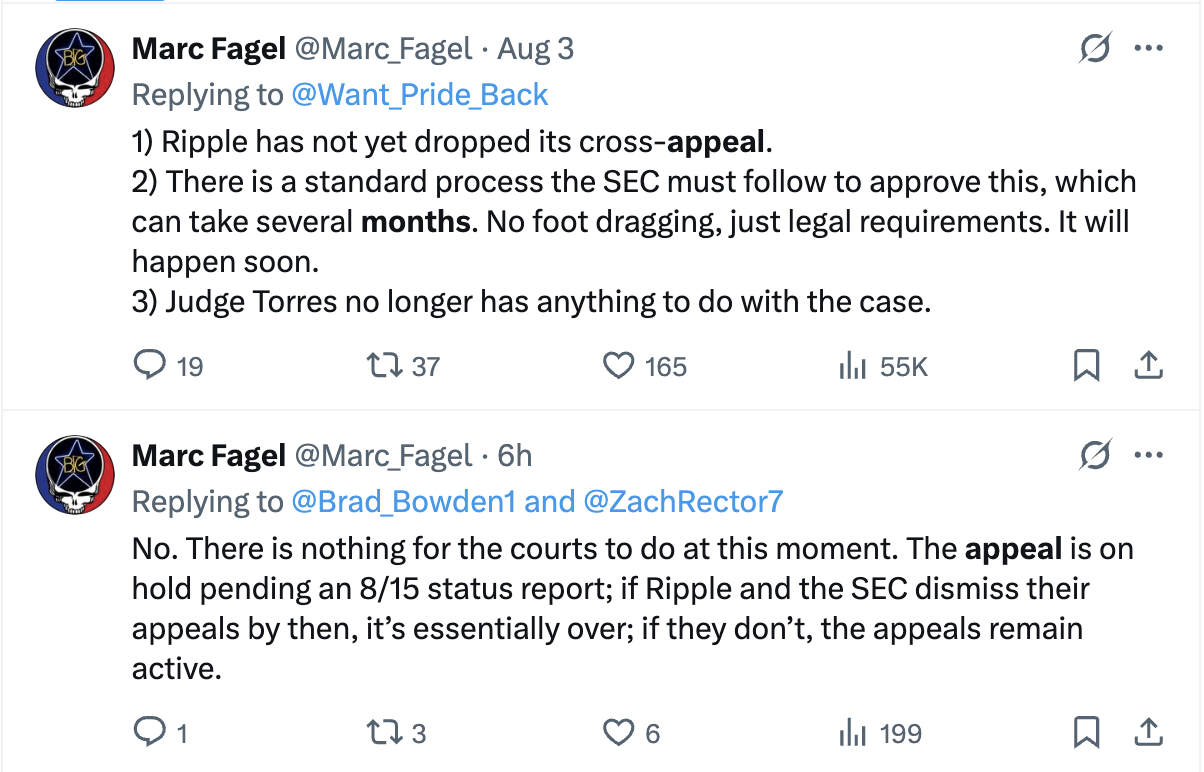 Ex SEC lawyer comments on Ripple SEC appeal