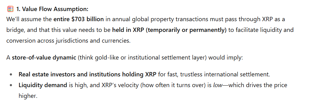 XRP Value Flow Assumption ChatGPT