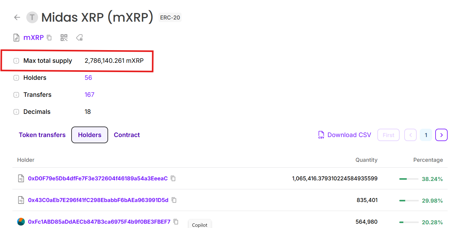 Axelar mXRP on XRPL EVM