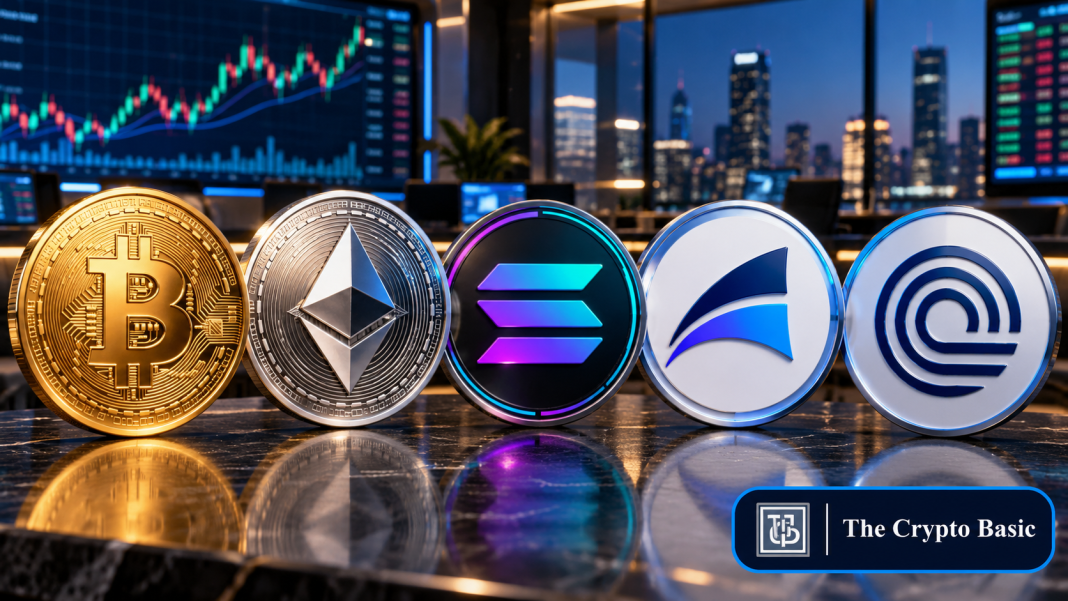 BTC, ETH, SOL, AERO and ONDO