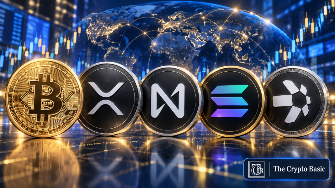 BTC, XRP, NEAR, SOL, QNT