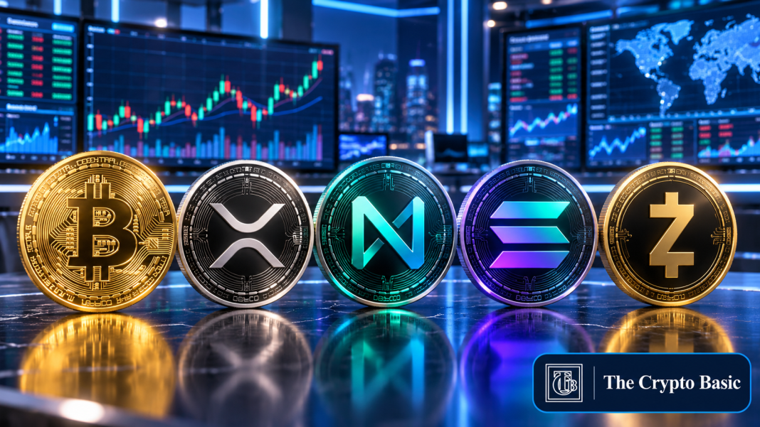 BTC, XRP, NEAR, SOL and ZEC