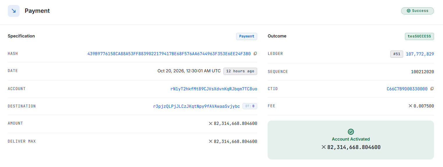 XRP wallet gulps over 83 million tokens at once